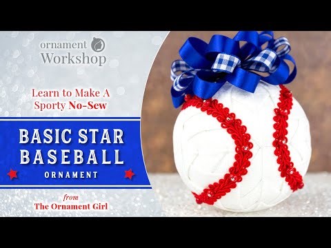 Baseball Ornament - No Sew DIY Quilted Ornament Tutorial
