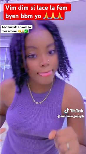 TIK TOK CHALLENGE Ana Laura Joseph met lace vin gade kijan ou vine pi belle🌹🫡