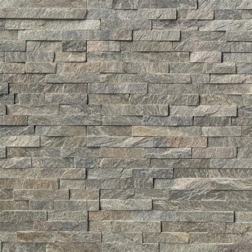 MSI Sage Green Ledger Panel 6 in. x 24 in. Splitface Quartzite Wall Tile (6 sq. ft. / Case) LPNLQSAGGRN624C - The Home Depot