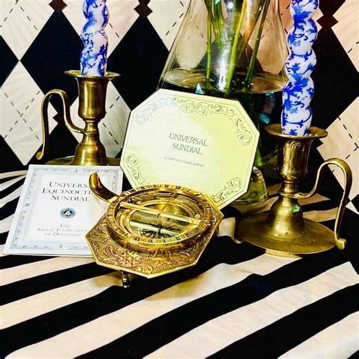 Vintage Compass Brass Sundial Equinoctial| Franklin Mint Scientific Instrument - Etsy