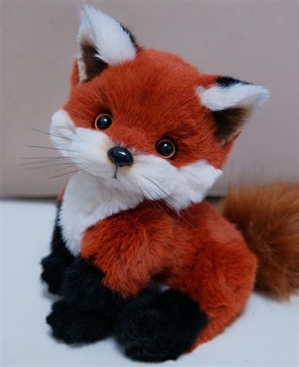 Handmade Fox Plush, Poseable Fox Plush, Stuffed Animal - Etsy