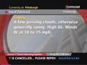 Weatherscan IntelliStar Severe Wx Mode - Aug 20 2005 3:45 pm