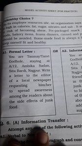 MODEL ACTIVITY SHEET (FOR PRACTICE) panealthy Choice? in its em... | Filo