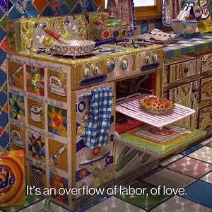 Using over 30 million tiny glass beads, this life-sized kitchen took Liza Lou 5 years to make, and it's on view at the Whitney for just a few more days. Here, Liza Lou reflects on her monumental installation Kitchen (1991–96), a tribute to the unsung labor of women throughout time. See this fan-favorite sculpture in Making Knowing: Craft in Art, 1950–2019 through this Sunday, February 20. | Whitney Museum of American Art