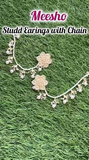 Meesho Studd Earings with Chain| Kashmiri Earings from Meesho #meeshoapp ‪@Meesho‬
