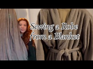 Sewing a Robe from a Blanket | DIY Robe, sewing a bathrobe, easy housecoat