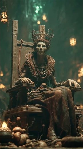 The Worm Queen’s Throne 👑🪱 #horror #darkfantasy #nightmare #legendary