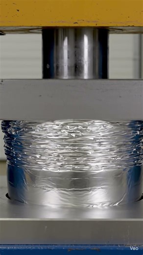 Hydraulic Press vs Aluminum Foil Stack | Ultimate Crush Test