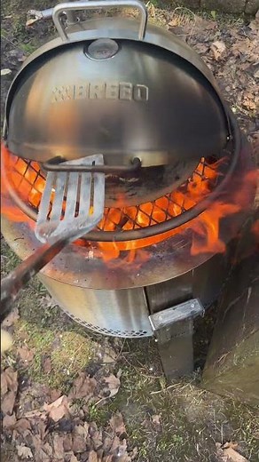 Live fire pizza 🍕 #pizza #cooking #breeo #outdoors