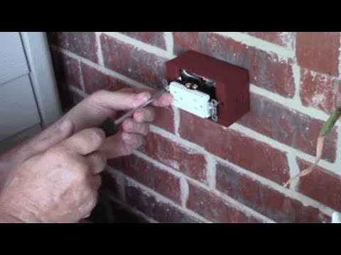 How to Install exterior plug on a brick porch