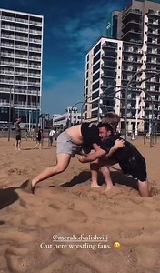 195K views · 1K reactions | UFC bantamweight champion Merab Dvalishvili loves a side mission 藍 He’s now wrestling fans in his spare time… | Combat Sports UK | Facebook