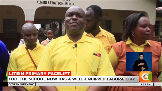 Litein primary facelift: Litein primary school given new look by former students. Ex-students raised Ksh.600,000 to rehabilitate the school. Too: The school now has a well-equipped laboratory #CitizenWeekend Victoria Rubadiri | Citizen TV Kenya