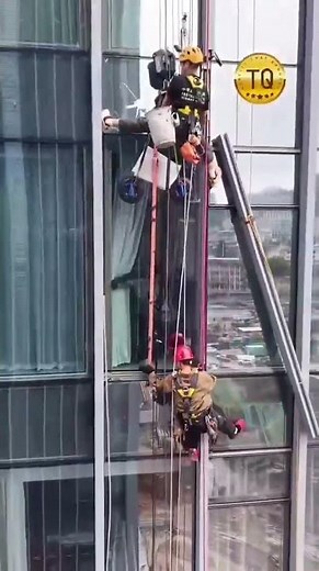 High-rise curtain wall installation