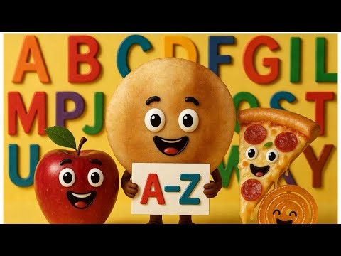 Alphabet with Foods | A–Z Cartoon Dishes for Kids 🍩🍉