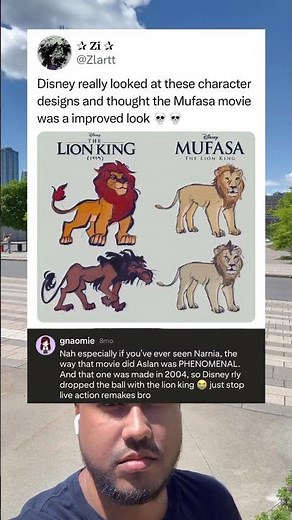 Lion King 1994 versus Mufasa character designs compared #lionking