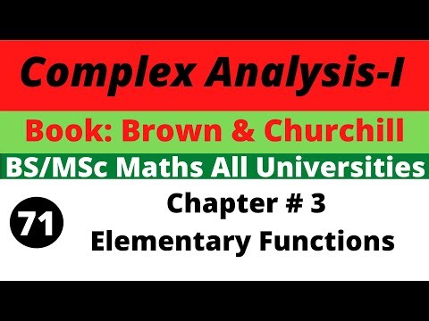71. Exercises | Elementary Functions | Complex Variables and Applications | Brown and Churchill