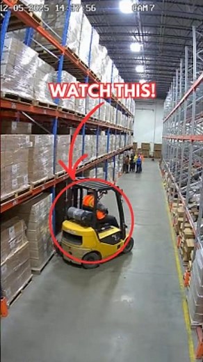 Forklift Mistake Leads to Warehouse Crash