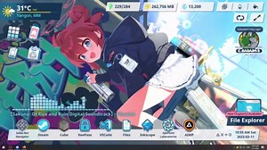 I made a recreation of Blue Archive's Home User Interface in Rainmeter for PC