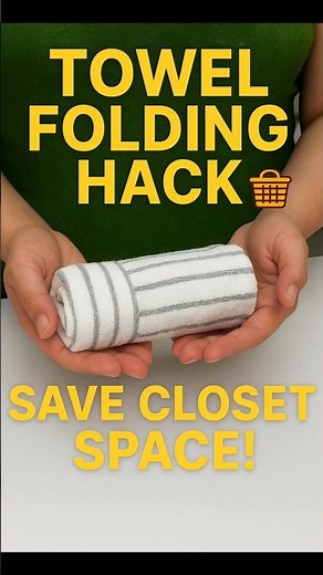 Towel Folding Hack You’ll Wish You Knew Earlier 🧺 | Space-Saving Trick