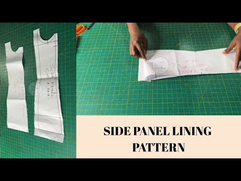 HOW TO CREATE THE LINING PATTERNS FOR THE SIDE PANEL OF A THREE PANEL LADIES' JACKET