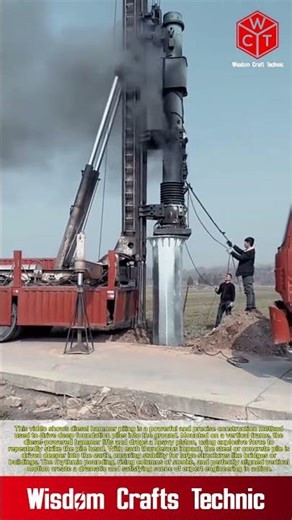 Diesel hammer expert piling construction: vertical pile driver