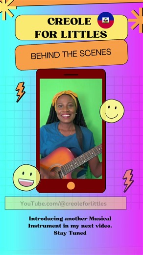 N’ap Travay! A new video is coming this week 🎥 — and I’ll be introducing another musical instrument! 🎵 Can you guess what it is? (hint in the picture) 🤣 Thank you so much to everyone who’s been supporting @creoleforlittles so far. It means alot ! ❤️ While you wait, keep reviewing and practicing the Creole 🇭🇹 words from the channel with your little ones — I can’t wait to hear what words they can say already! #StayTuned #creoleforlittles #kreyolpoutimoun #haitiancreole #kreyolpalekreyolkonpra