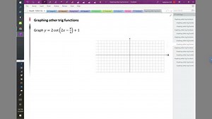 Graphing a transformed cotangent example