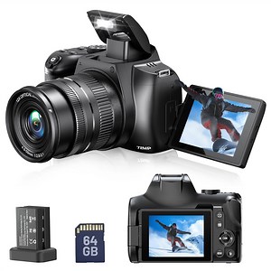 Campark AC21 72MP Autofocus Digital Camera with 12X Option Zoom 4K/30FPS Video, WiFi, 64GB Card