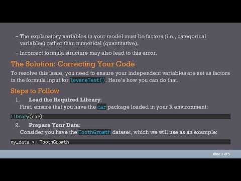 How to Correctly Use the leveneTest Function for Two-way ANOVA in R