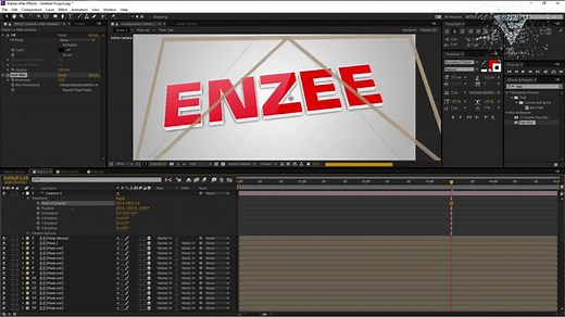Create a 3D Text Intro in 10 minutes - After Effects Tutorial - No Plugin Required