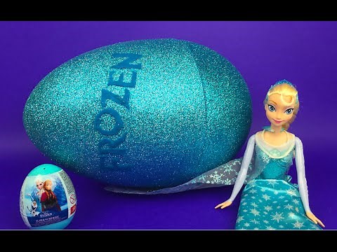 Giant Frozen Egg with Disney Princess Elsa surprise eggs surprise toys and blind bags YouTube