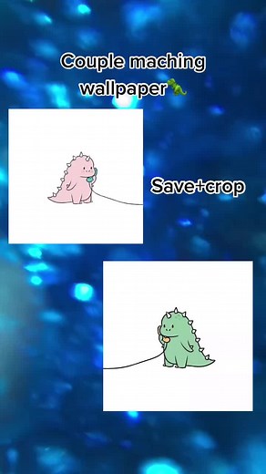 Couple Mashing Wallpaper Featuring Animated Dinosaurs