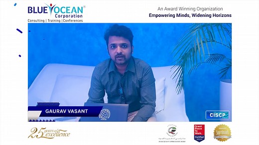 Orchestrate your supply chain as per the market trends and expectations. The #CISCP certification is a game changer when it comes to redefining your skills in supply chain management operations and helping you gain a competitive advantage. Congratulations Gaurav Vasant for your remarkable achievement. To learn more about international certifications in Supply Chain Management, call 971 521769265 or visit www.blueoceanacademy.com #supplychain | Blue Ocean Academy