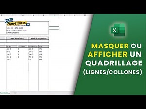 Masquer le quadrillage (lignes/colonnes) sur Excel