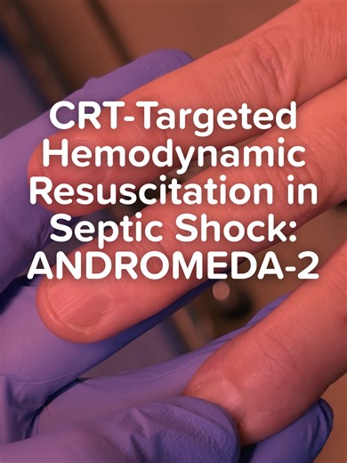 Should we be resuscitating septic shock based on capillary refill time instead of lactate? Mike and Sanjay are discussing the The ANDROMEDA-SHOCK-2 trial in this FREE segment of EMA. The paper revisits a physiologically appealing idea: using peripheral perfusion (capillary refill time, CRT) to guide a personalized resuscitation strategy in septic shock. In this large, international RCT across 86 ICUs, patients randomized to CRT-guided care experienced more “wins” in a hierarchical composite outc