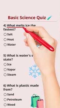 Basic Science Quiz! Only Geniuses Get 7/7! 🧪#shorts
