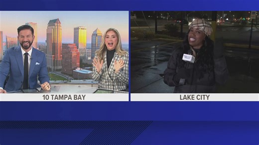 Frigid winter weather moves through Florida panhandle as snow starts to fall in Lake City