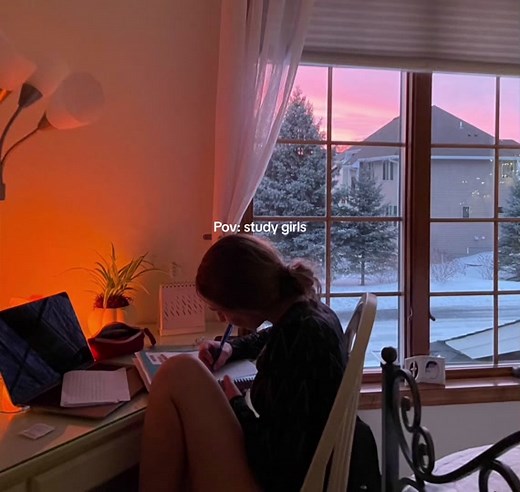 Pov: Study Girls - Aesthetic Study Session with Pinterest Inspiration