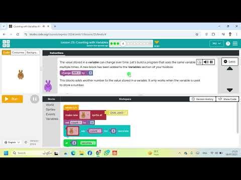 Lesson 25 Counting with Variables 4