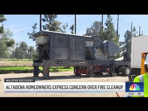 Altadena homeowners express concern over fire cleanup