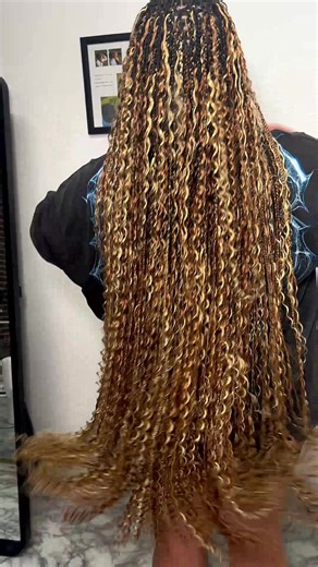 Stunning Mid-Thigh Fulani Boho Braids