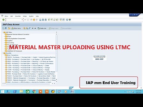 MATERIAL MASTER UPLOADING USING LTMC