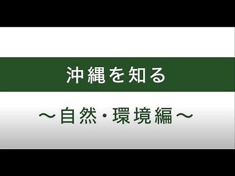 おきなわ修学旅行「沖縄を知る ～自然・環境編～」