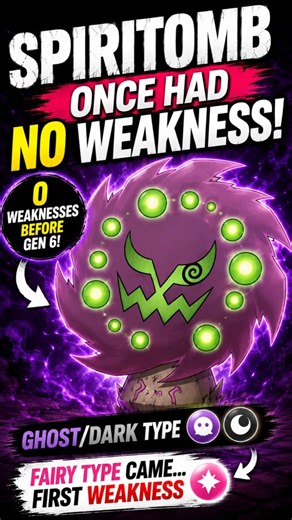 This Pokémon Once Had ZERO Weaknesses! 🤯 | Spiritomb Pokémon Facts #shorts