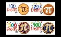 Mix of 4 videos from youtube : 100 vs 200 vs 300 vs 400 Digits Of Pi!