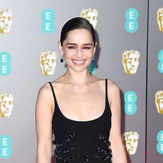 Emilia Clarke Stuns in a Slinky Black Dress on the BAFTA Red Carpet