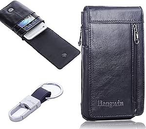 Hengwin Belt Case with Belt Clip Belt Holder Pouch Leather Cell Phone Holster with Belt Loop