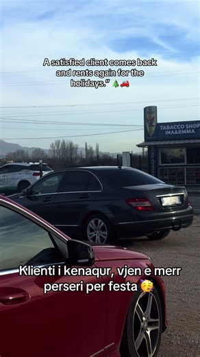 Kur klientët kthehen sërish, do të thotë që po bëjmë diçka siç duhet 🚗✨ Makina me qira për festa, sepse hera e fundit ishte perfekte! Gëzuar Krishtlindjet 🎄🎁 A satisfied client comes back and rents again for the holidays.” 🎄🚗 #christmasvibes #fyp #rentacar #gtacars #grandtiranaauto