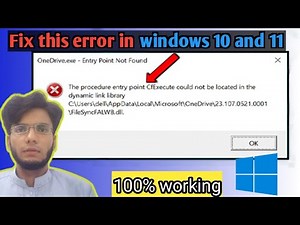 Fix the procedure entry point CfExecute could not be located in the dynamic link library pc Laptop..