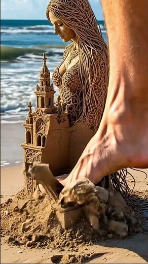 It took 10 hours to build... destroyed in 1 second 😱💔